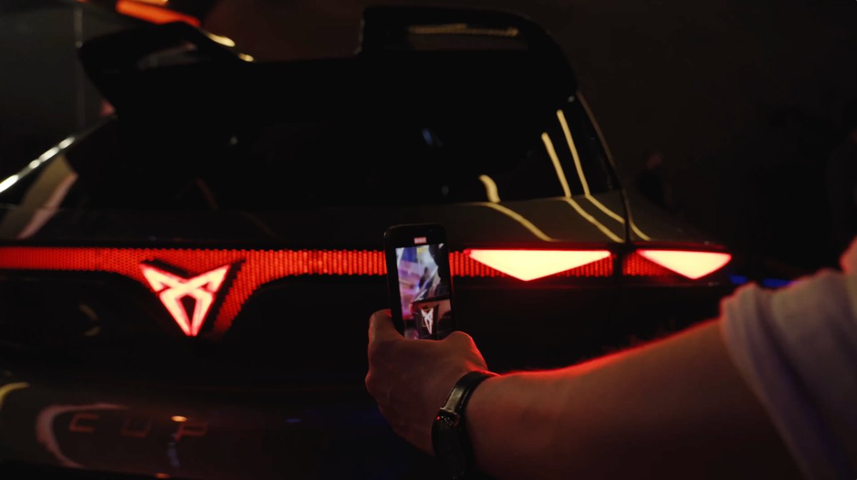 CUPRA interactive light installation filmed at launch